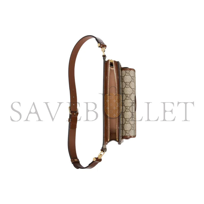G*u*i gg canvas with leather sling bags one shoulder 746300 (18*13*5cm)